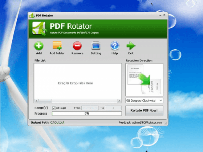 Screenshot of the application PDF Rotator Portable - #1