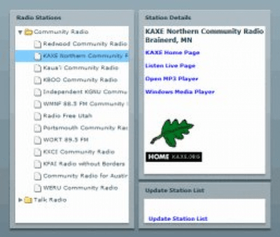 Screenshot of the application V-Radio Portable - #1