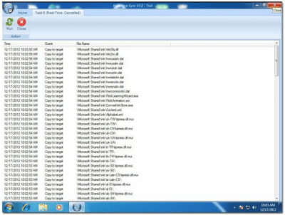 Screenshot of the application Real Time Sync Portable - #3