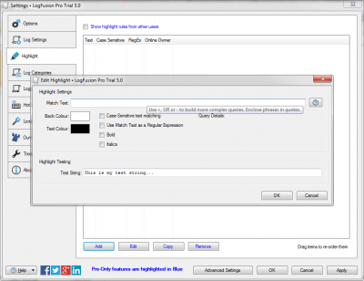 Screenshot of the application LogFusion - #5