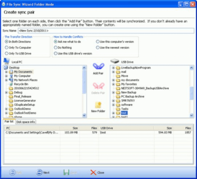 Screenshot of the application USBsyncer Portable - #2