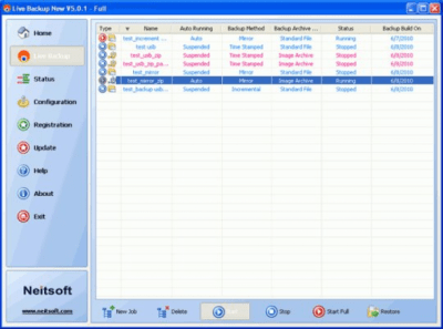 Screenshot of the application Live Backup Now Portable - #2