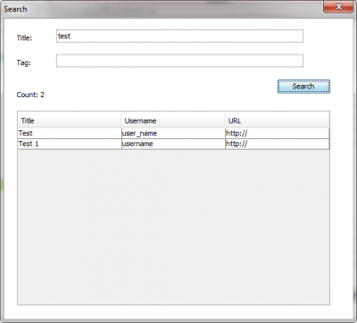 Screenshot of the application MyPasswords - #3