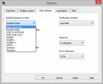 Screenshot of the application Hardwipe - #4
