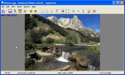 Screenshot of the application Universal Viewer Portable - #1