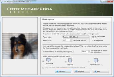 Screenshot of the application Foto-Mosaik-Edda - #5