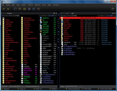 Screenshot of the application NexusFile Portable - #1