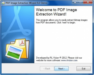 Screenshot of the application PDF Image Extraction Wizard Portable - #1