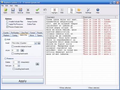 Screenshot of the application Replace Genius Portable - #1