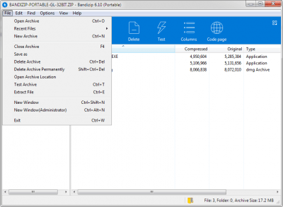 Screenshot of the application Bandizip - #4