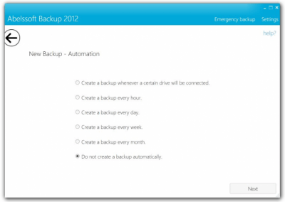 Screenshot of the application Abelssoft Backup - #3
