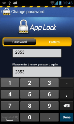 Screenshot of the application AppLock - #1