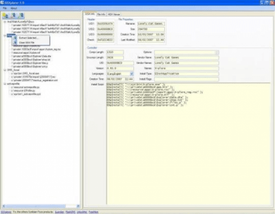 Screenshot of the application SISXplorer - #1