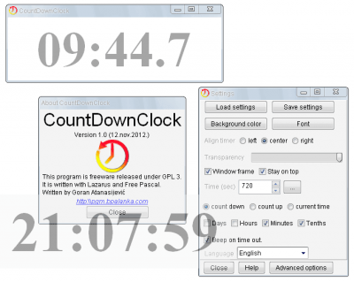 Screenshot of the application CountDownClock - #1