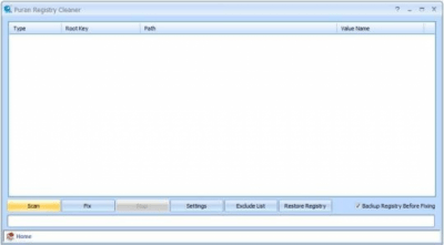 Screenshot of the application Puran Registry Cleaner - #1