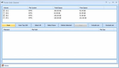 Screenshot of the application Puran Disk Cleaner - #1