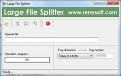 Screenshot of the application Large File Splitter - #1