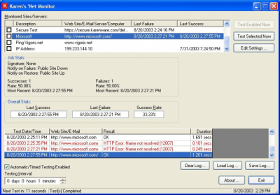 Screenshot of the application 'Net Monitor - #1