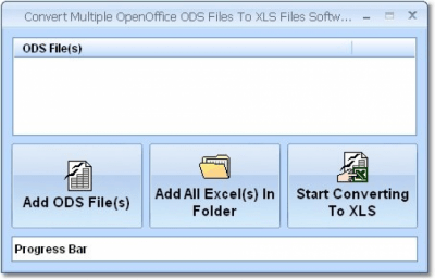 Screenshot of the application Convert Multiple OpenOffice ODS Files To XLS - #1