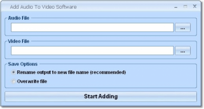 Screenshot of the application Add Audio To Video - #1