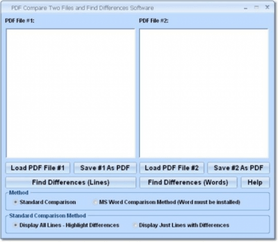 Screenshot of the application PDF Compare Two Files and Find Differences - #1