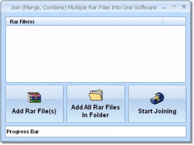 Screenshot of the application Join (Merge, Combine) Multiple Rar Files Into One - #1