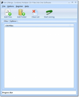 Screenshot of the application Join (Merge, Combine) Multiple CSV Files Into One - #1