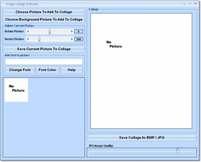Screenshot of the application Image Collage Software - #1