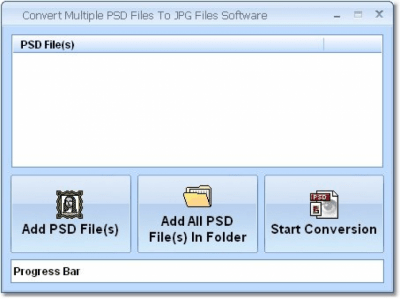 Screenshot of the application Convert Multiple PSD Files To JPG Files - #1