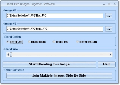 Screenshot of the application Blend Two Images Together - #1