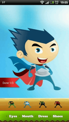 Screenshot of the application Superheroes - #3