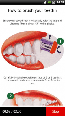 Screenshot of the application How to brush your teeth - #1