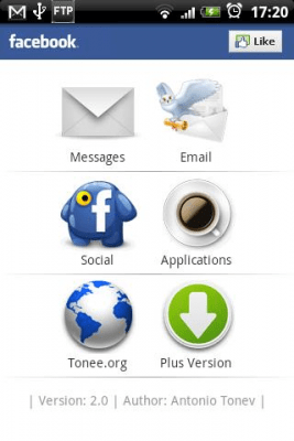 Screenshot of the application Message Widget - #1