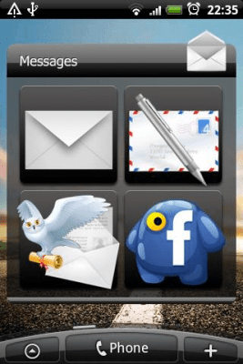 Screenshot of the application Message Widget - #2