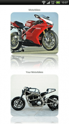 Screenshot of the application Motorcycles - #1