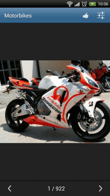 Screenshot of the application Motorcycles - #5