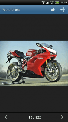 Screenshot of the application Motorcycles - #8