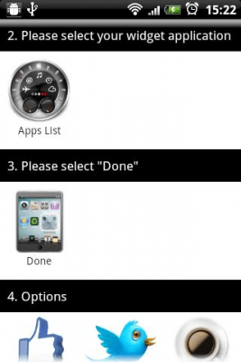 Screenshot of the application Flying Widgets - #1