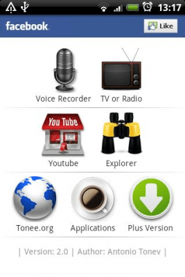 Screenshot of the application Voice Widget - #1