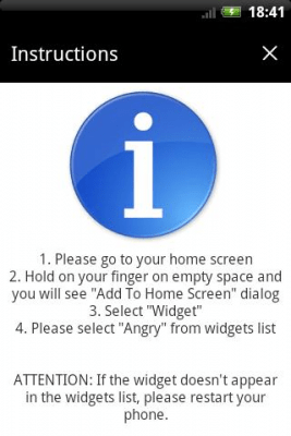Screenshot of the application Angry Widgets - #2