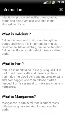 Screenshot of the application Nutritional value - #1