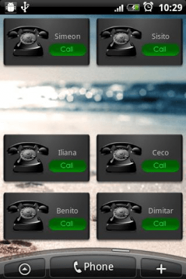 Screenshot of the application Fast Call Widget - #5