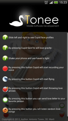 Screenshot of the application Cupid Love Letters - #1