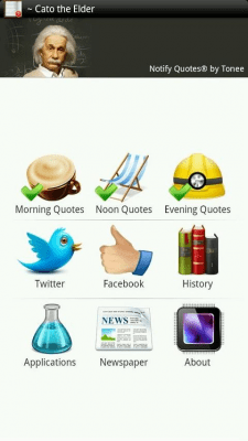 Screenshot of the application Popup Quotes - #6