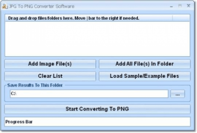 Screenshot of the application JPG To PNG Converter Software - #1