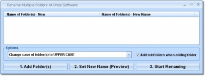 Screenshot of the application Rename Multiple Folders At Once - #1