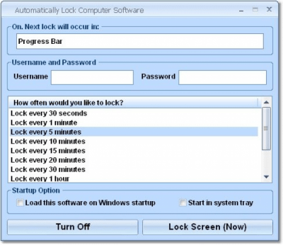 Screenshot of the application Automatically Lock Computer - #1