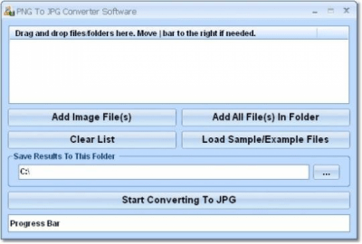 Screenshot of the application PNG To JPG Converter - #1