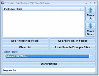 Screenshot of the application Photoshop Print Multiple PSD - #1