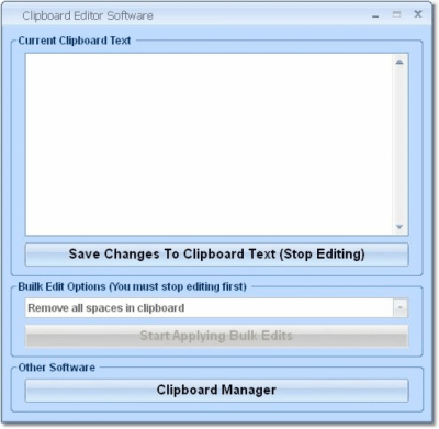 Screenshot of the application Clipboard Editor Software - #1